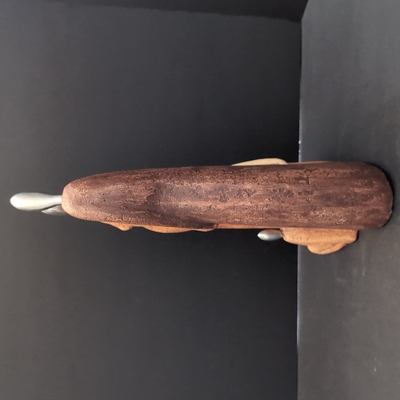 MCM Sculpture Of Posing Family With Silver Heads. - Picture 4 of 10